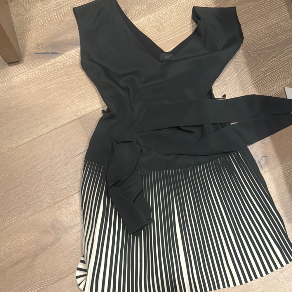 Black and cream striped Dress